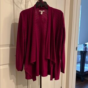 Dana Buchman Deep Red Cardigan